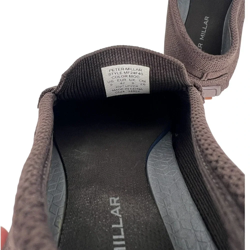 Peter‎ Millar Crown Cruise Knit Driver Loafers Brown Slip On Shoes Size 9